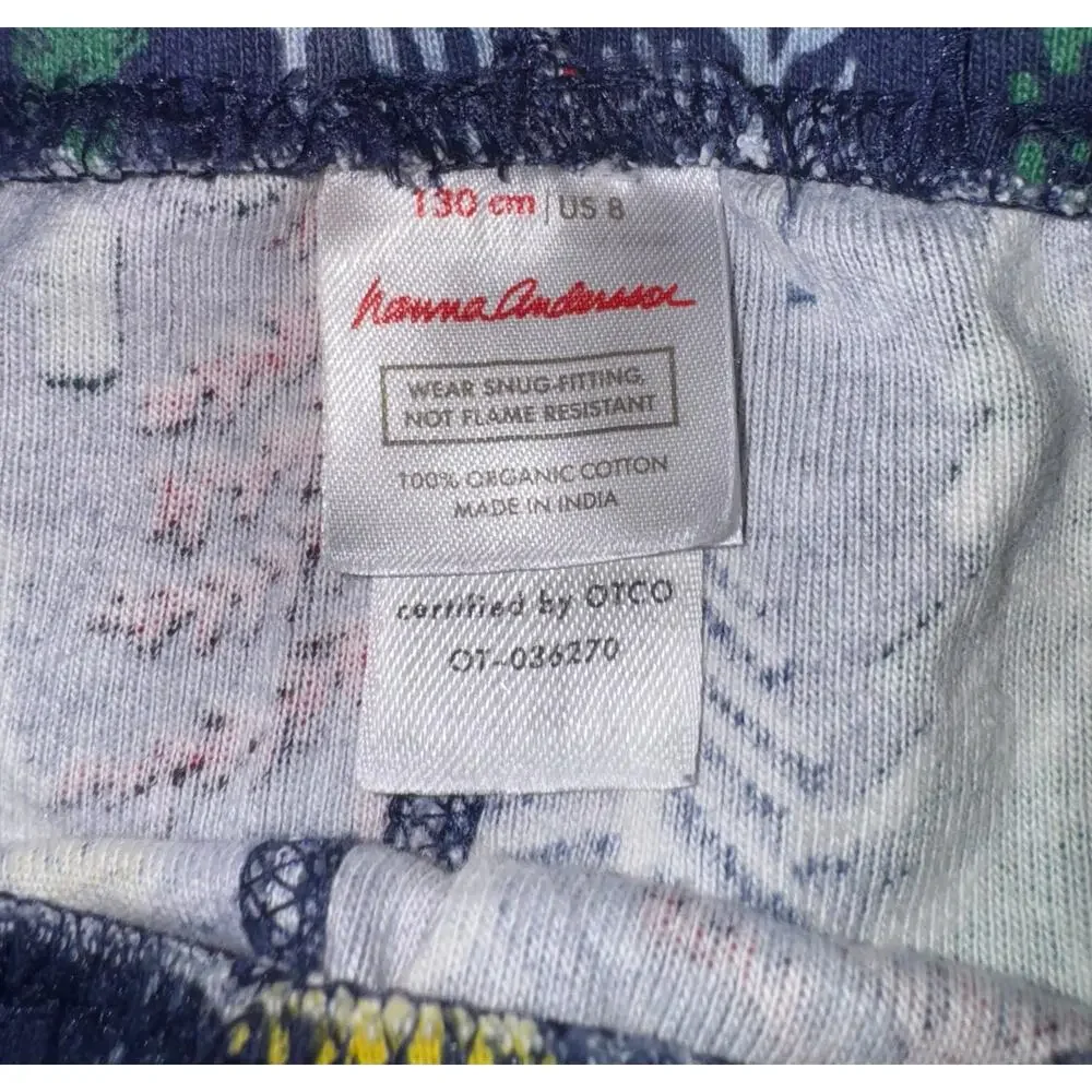 Hanna Andersson Christmas Pajamas Kids Sz 8 Organic Cotton Trees Holiday Festive